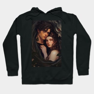 Violet  and Xaden Fourth Wing fan art violet sorrengail Hoodie